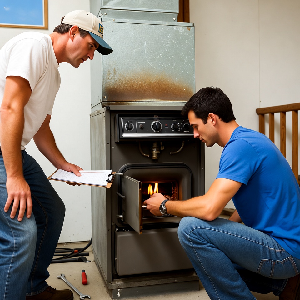 New high efficiency furnace installation designed to improve indoor comfort and heating performance